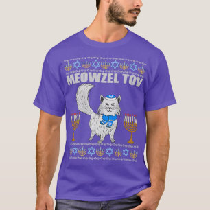 T-shirt Meowzel d'un drôle de chat juif hanoukka chats cha