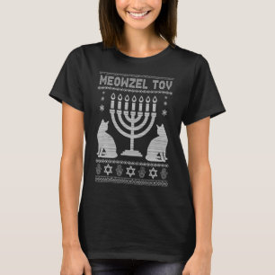 T-shirt Meowzel Tov Chat Jour Juif Vacances laid Hanoukka