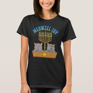 T-shirt Meowzel Tov Chat Juif Mazel Tov Hanukah Fun Tra