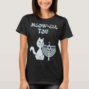 T-shirt Meowzel Tov Meow zel Tov juif Chanukkah Chat Kitt