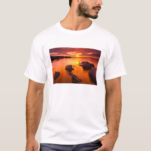 T-shirt Mer d'Orange, coucher du soleil, Californie