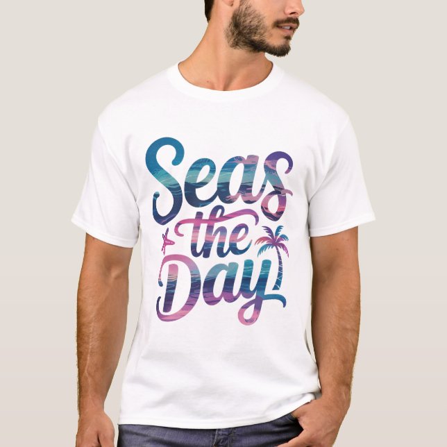 T-shirt Mer Le Jour, Vacances D'Été (Devant)