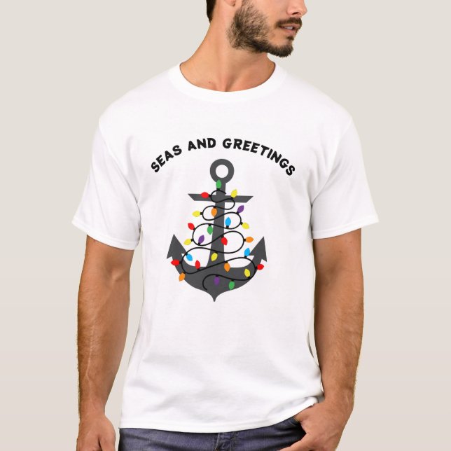 T-shirt Mer nautique et salutations (Devant)