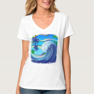 T-shirt Mer Océan Grande Vague Eau