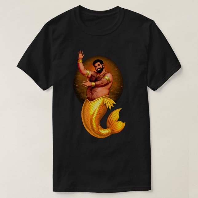 T-shirt Merbear Lagoon - Rashid Al-Bahr (Design devant)