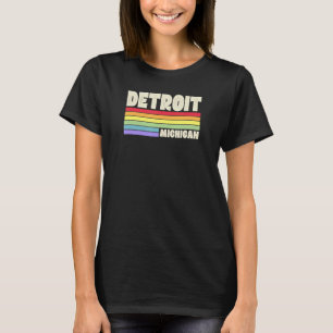 T-shirt Merc, Gay pride du drapeau arc-en-ciel de Detroit 