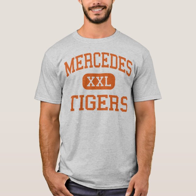 T-shirt Mercedes - tigres - lycée - Mercedes le Texas (Devant)