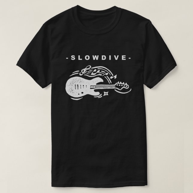 T-SHIRT MERCHANDISING DE GROUPE SLOWDIVE CONCEPTION DE GUI (Design devant)
