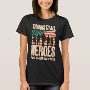 T-shirt Merci À Tous Les Héros Pour Leurs Anciens Combatta