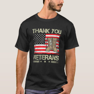 T-shirt Merci Anciens Combattants Boots de Combat Anciens 