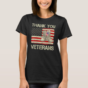 T-shirt Merci Anciens Combattants Boots de Combat Anciens 