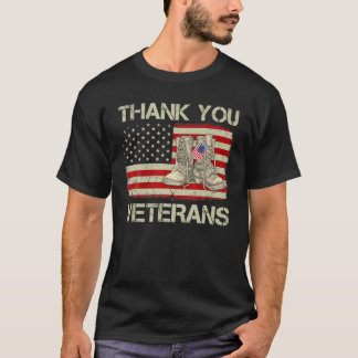 T-shirt Merci Anciens Combattants Boots de Combat Anciens 