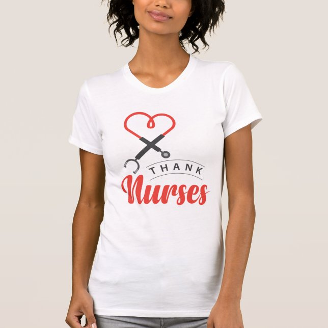 T-shirt Merci aux infirmières (Devant)