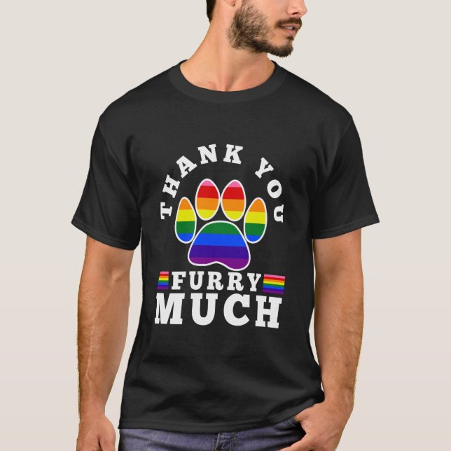T-shirt Merci beaucoup furry (Devant)