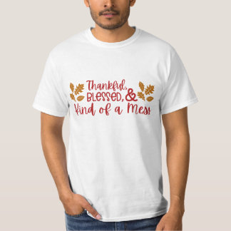 T-shirt Merci, béni, et une sorte de Feuilles de mess