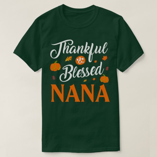 T-shirt Merci Bienheureux Nana Cadeau Thanksgiving (Design devant)