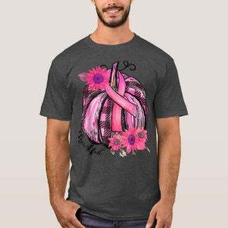 T-shirt Merci Citrouille rose Tournesol  cancer du sein Aw