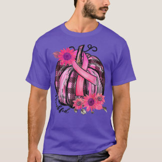 T-shirt Merci Citrouille rose Tournesol  cancer du sein Aw