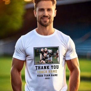 T-shirt Merci Coach Nom de l'équipe Photo