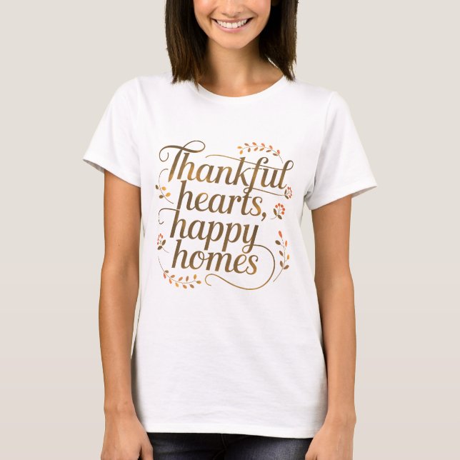 T-shirt Merci Coeurs Happy Homes (Devant)