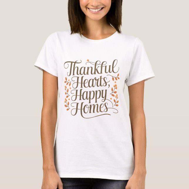 T-shirt Merci Coeurs Happy Homes (Devant)