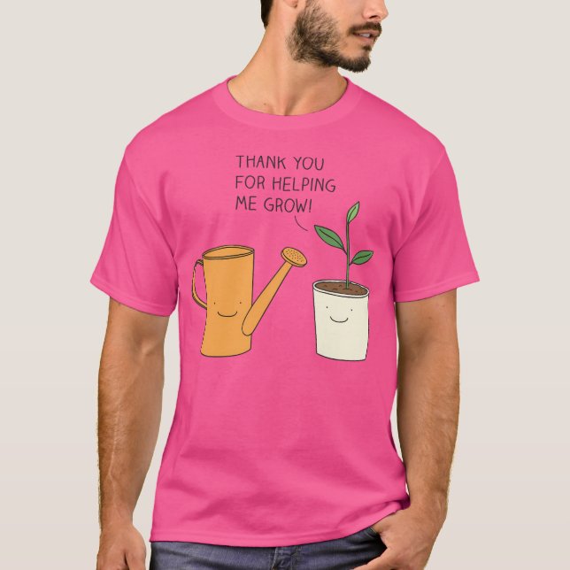 T-shirt Merci de m'avoir aidé à grandir (Devant)