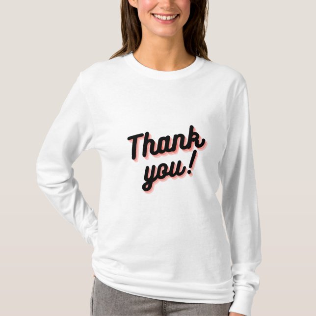 T-shirt Merci décontracté (Devant)