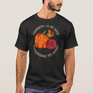 T-shirt Merci d'être votre professionnel Pet Sitter Pumpki