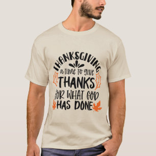 T-shirt merci Dieu Thanksgiving word art