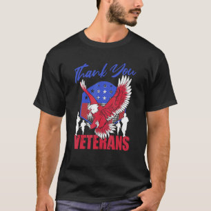 T-shirt Merci du drapeau américain anciens combattants fie