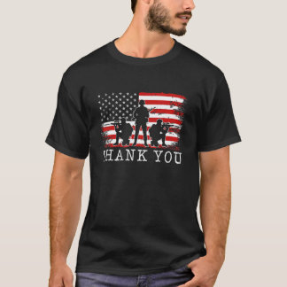 T-shirt Merci Du Drapeau Américain Patriotique Pour Hommes