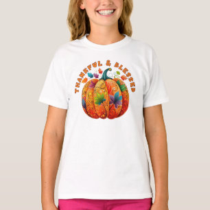 T-shirt Merci et béni Citrouille d'automne