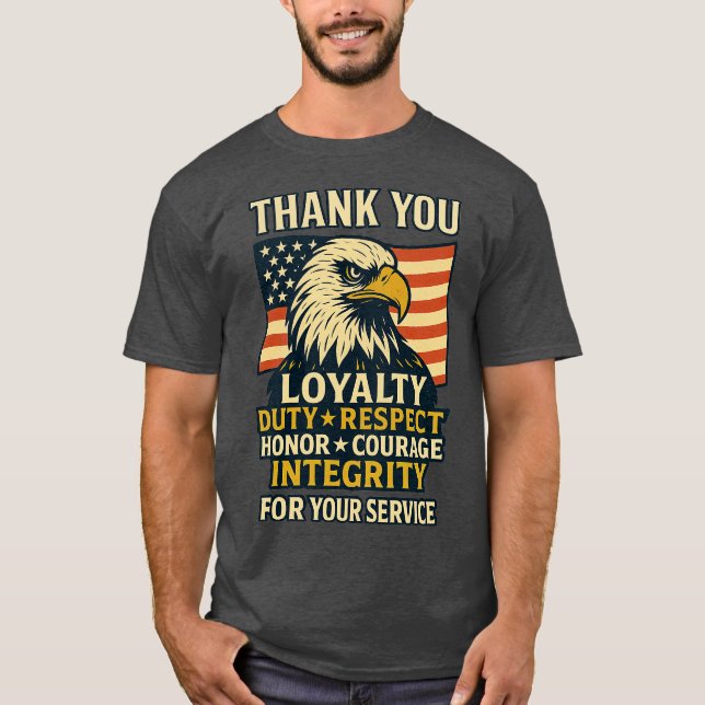 T-SHIRT MERCI FIDELITE DEVOIR RESPECTHONNEUR COURAGE INTEG (Devant)