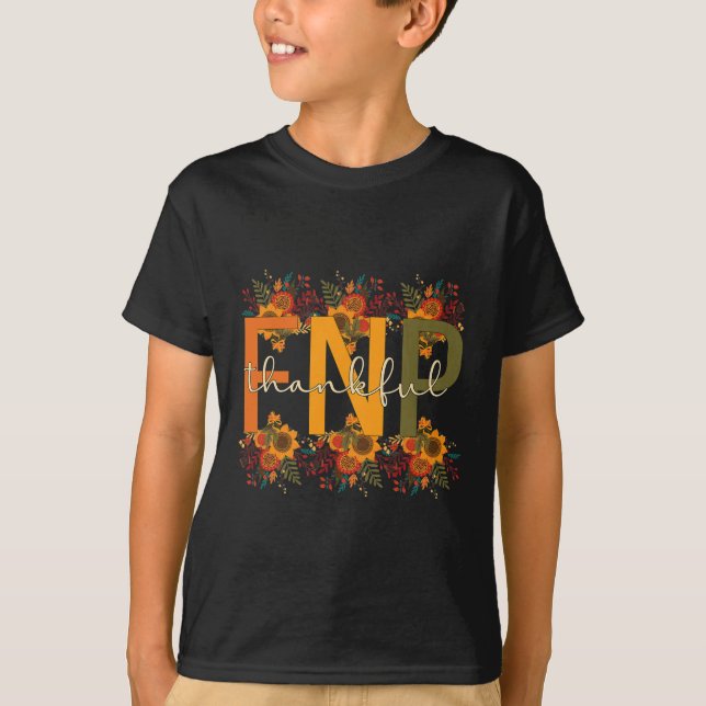 T-shirt Merci FNP Thanksgiving Family Nurtione Pratitione (Devant)