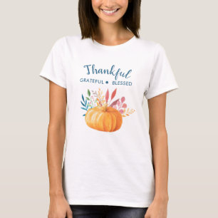 T-shirt Merci gracieux béni avec un Citrouille orange