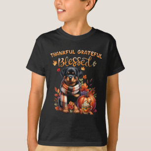 T-shirt Merci gracieux bienheureux chien Rottweiler automn