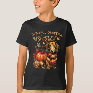 T-shirt Merci gracieux bienheureux Dachshund Chien Automne