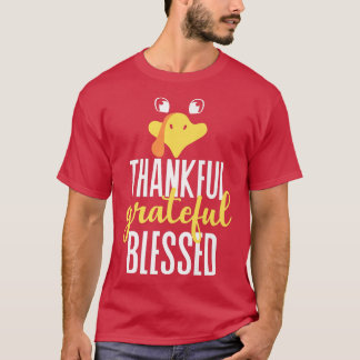 T-shirt Merci Gratuit Béni Hommes De Famille Thanksgiving
