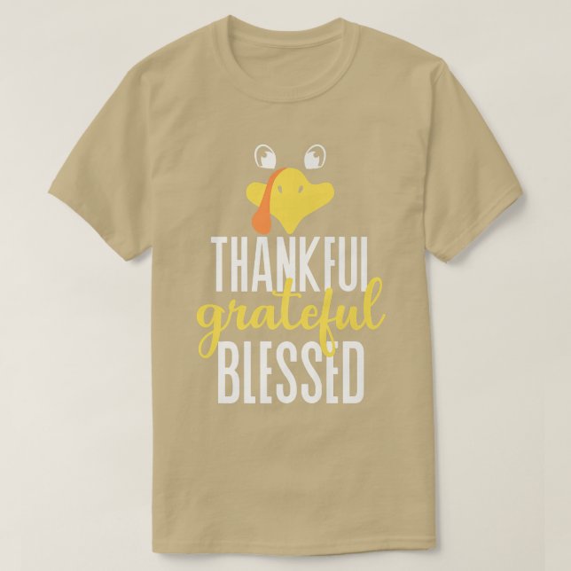 T-shirt Merci Gratuit Béni Hommes De Famille Thanksgiving  (Design devant)