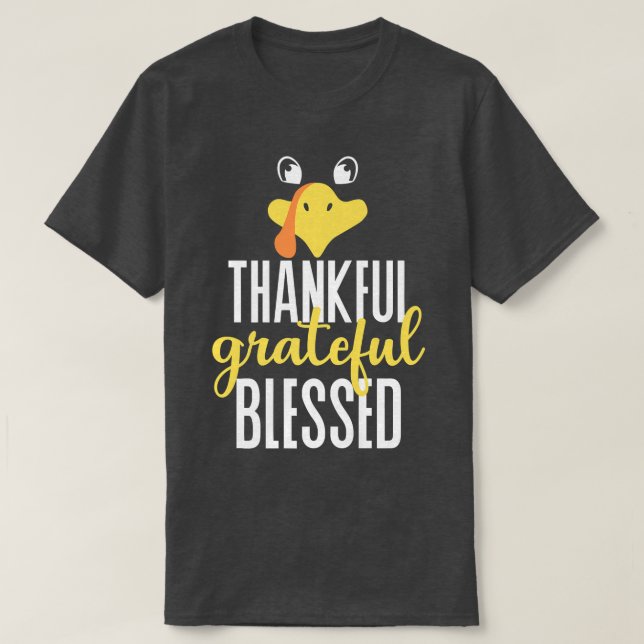 T-shirt Merci Gratuit Béni Hommes De Famille Thanksgiving  (Design devant)