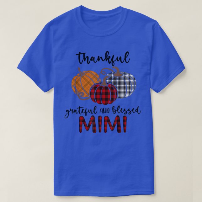 T-shirt Merci Gratuit Béni Mimi Plaid Thanksgiving (Design devant)