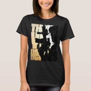 T-shirt Merci Héros Militaires Vétérans Américains Soldat