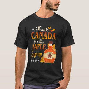 T-shirt Merci Le Canada Pour Le Vin De Sirop D'Érable Than