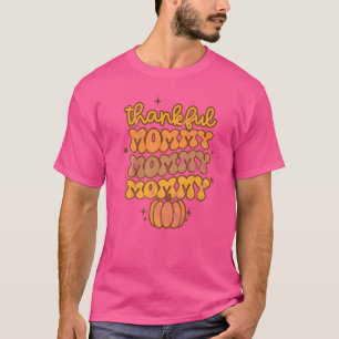 T-shirt Merci maman Retro Super maman Citrouille Thanksgi