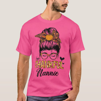 T-shirt Merci Nannie Funny Messy Bun Automne Merci