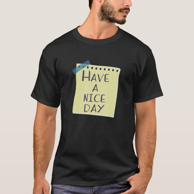 T-shirt Merci Ont Un Beau Jour Note Joyeux Visage (Devant)