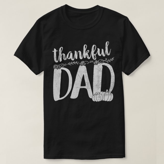 T-shirt Merci papa famille Thanksgiving (Design devant)