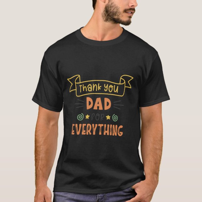 T-shirt merci papa pour tout (Devant)