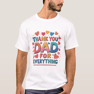 T-shirt Merci Papa Pour Tout Mignon Fête des Pères