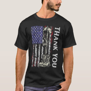 T-shirt Merci Patriotique Chemises Memorial Jour 4 Jul